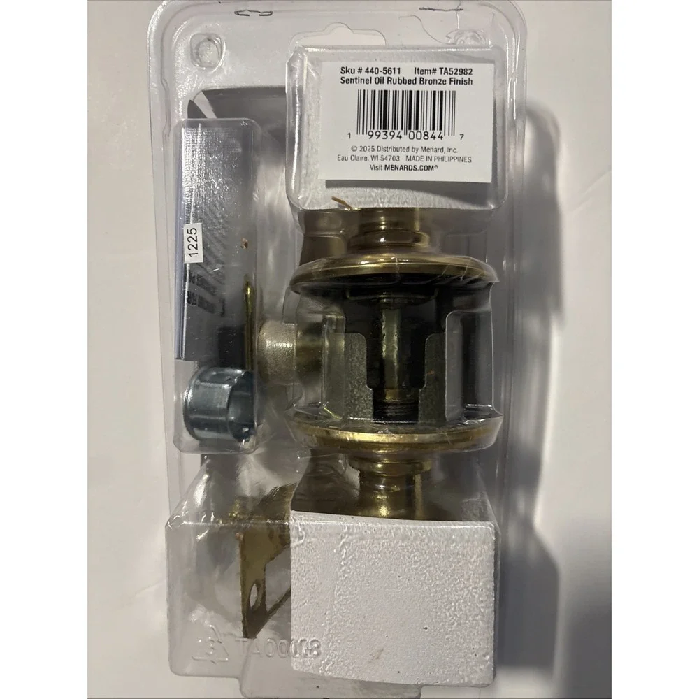 Tru Bolt Hall Passage Knob Set Sentinel Gold Finish Ball Handle Used